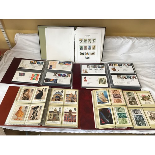 635 - Royal Mail stamps and postcards collection, 2 x Royal Mail First Day Covers albums, one Royal Mail s... 