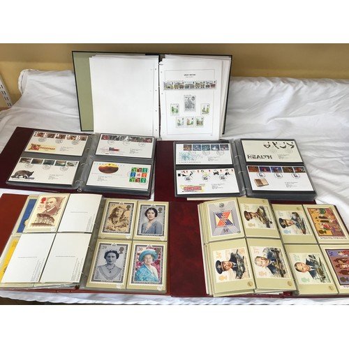 635 - Royal Mail stamps and postcards collection, 2 x Royal Mail First Day Covers albums, one Royal Mail s... 