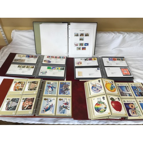 635 - Royal Mail stamps and postcards collection, 2 x Royal Mail First Day Covers albums, one Royal Mail s... 