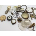 Vintage wrist and pocket watches etc to include Anker 15 Steine. 800 pocket watch, Ingersoll, .925 w... 