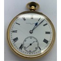 An 18ct gold cased pocket watch, Donne London, No. 843, white enamelled dial, black Roman numerals a... 