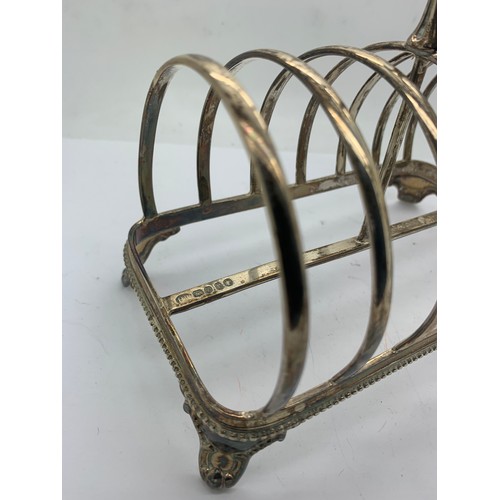 528 - A Victorian silver toast rack. 318gms. London 1872, maker H.W.