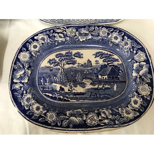 89 - A mixed selection of blue and white dinner ware to include 3 tureens, Wood & Sons Yuan pattern and 3... 