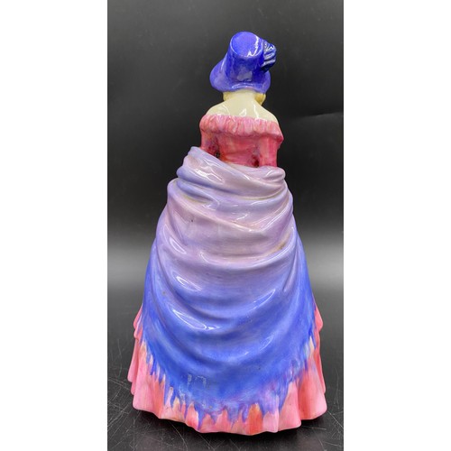 92 - Five figurines to include Royal Doulton The Old Balloon Seller H.N. 1315 20cms h, A Victorian Lady H... 