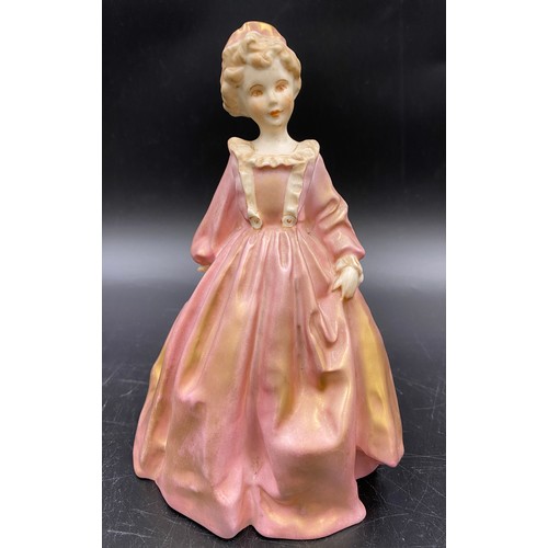 92 - Five figurines to include Royal Doulton The Old Balloon Seller H.N. 1315 20cms h, A Victorian Lady H... 