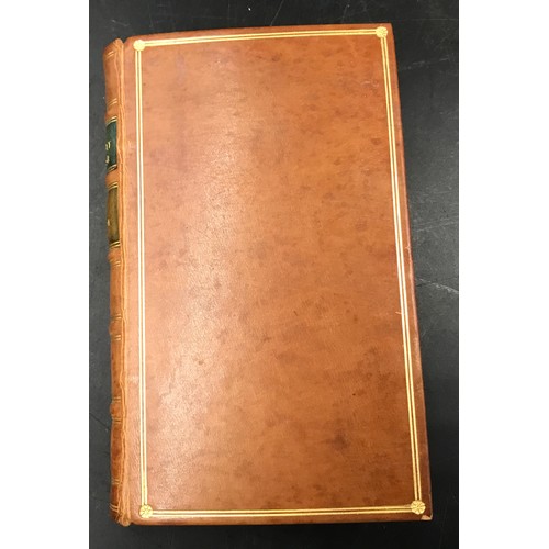 681 - Leather bound book, The Compleat Angler or Contemplative Man's Recreation in two parts, Moses Browne... 