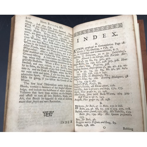 681 - Leather bound book, The Compleat Angler or Contemplative Man's Recreation in two parts, Moses Browne... 