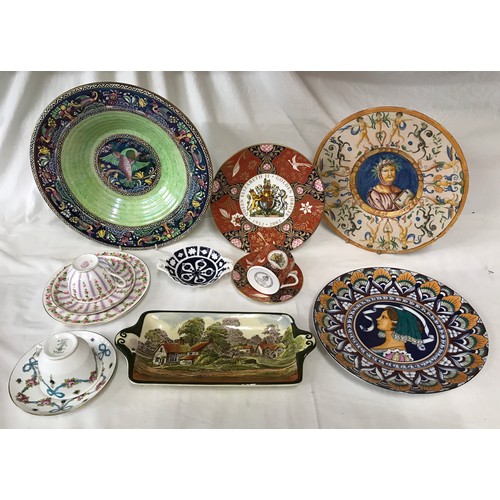 103 - A selection of ceramics comprising a large Newhall Boumier ware bowl 31cms d x 5.5cms h, a Royal Wor... 