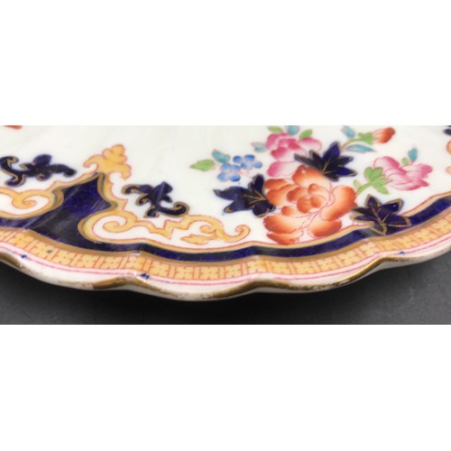 108 - A Brownfield circa 1890 part tea/ dinner ware with floral pattern to include: 2 oval plates 34 and 2... 