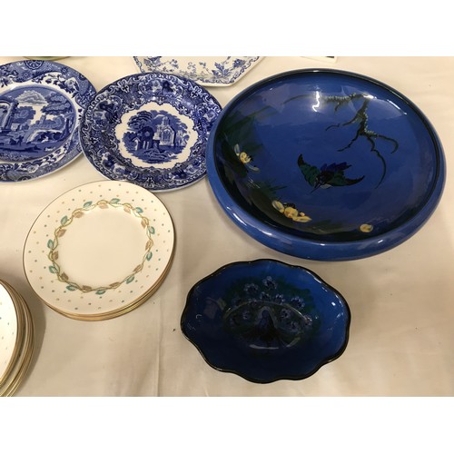 113 - A selection of ceramics to include: Aynsley fruit plate 26cms d, a child's Wedgwood tea set comprisi... 