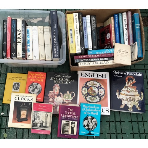 686 - A large collection of mainly hardback books. Subjects include antique pottery, Spode, Royal Doulton,... 