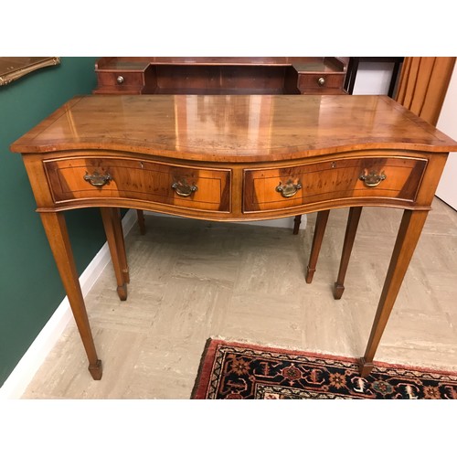 1269 - Walnut veneered serpentine front sideboard, 100 w x 51 d x 86cms h.