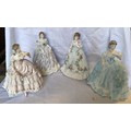 Royal Worcester collection of 4 figurines, Romance of the Victorian Era, Fairest Rose - 7300 of 1250... 