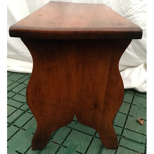 1278 - A Victorian mahogany stool 56cms l x 27cms w x 38cms h.