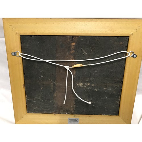 1107 - Unsigned gilt framed oil on board of an interior tavern scene 25.5cms h x 31cms w.