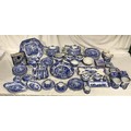 A large quantity of Spode Italian blue and white tea ware of a mixed assortment to include a tea pot... 