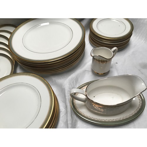 30 - Royal Doulton Clarendon dinner and tea ware, 62 pieces.