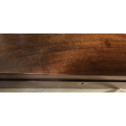 1285 - A Victorian mahogany large writing box with side draw 55cms l x 25cms w x 15cms h.