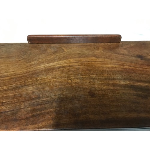 1285 - A Victorian mahogany large writing box with side draw 55cms l x 25cms w x 15cms h.