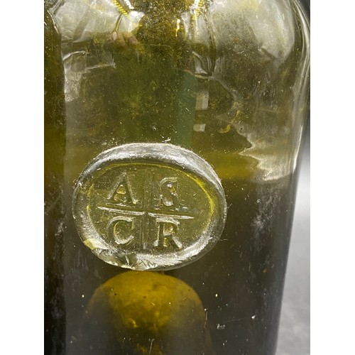 161 - Three 19thC All Souls College Oxford wine bottles, all with A.S.C.R. seals ( All Souls Common Room).... 