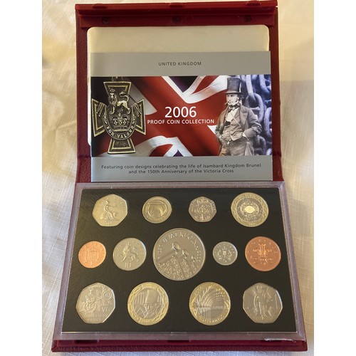 578 - The Royal Mint 2006 proof coin collection with certificate of ownership.