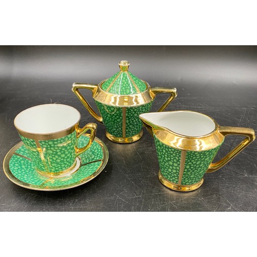 16 - Two coffee sets, one Crown Ducal reg 9784158 