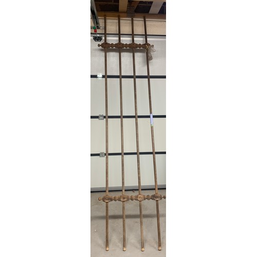 1316 - A wooden clothes airer. 272cm.