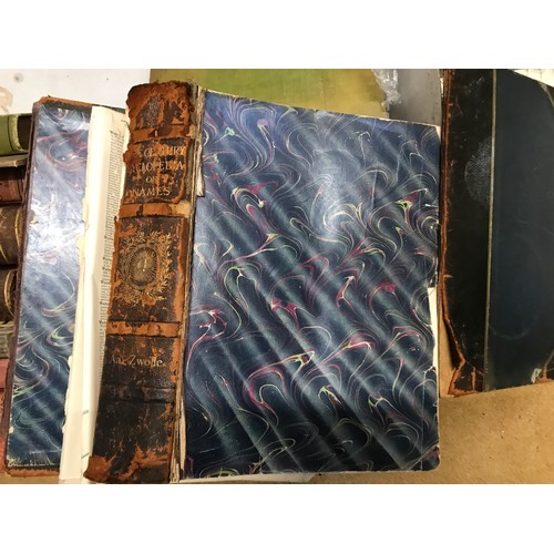 680A - A mixed selection to include : leather bound Encyclopedia of Names, Strand magazine 1 & 2 Wonder Boo... 