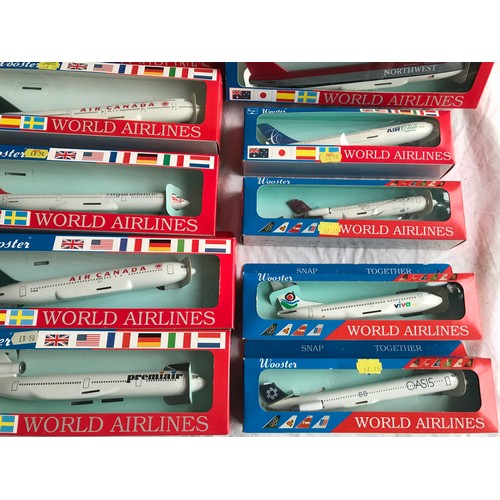 Wooster model aircraft selection of 18 Snap Together models World