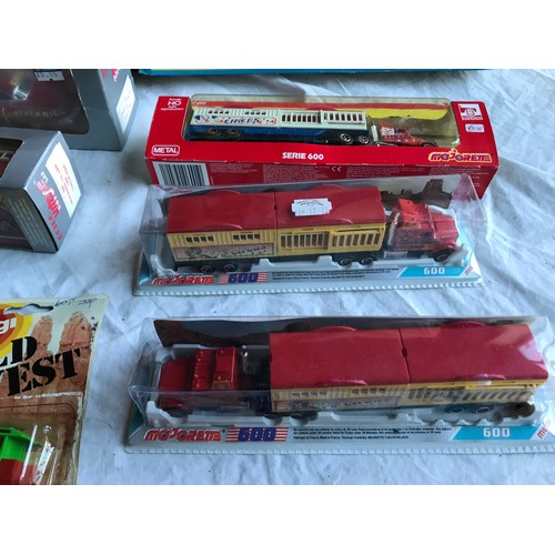 399 - Diecast metal and plastic circus vehicles selection. Seven Verem diecast vehicle, KNIE circus, Vites... 