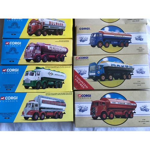 479 - Corgi Classics Tanker Lorries, 11 various models all boxed. 4 x 40th Anniversary 1956-96.