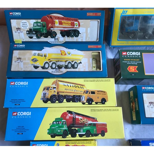 480 - Corgi diecast model trucks and tanker lorries, 12 assorted models, all boxed, Classics, Limited Edit... 