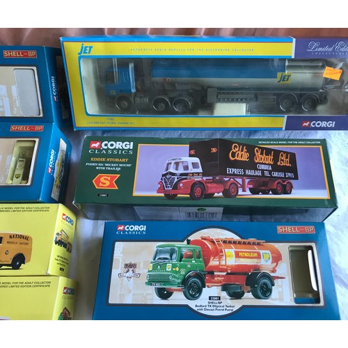 480 - Corgi diecast model trucks and tanker lorries, 12 assorted models, all boxed, Classics, Limited Edit... 