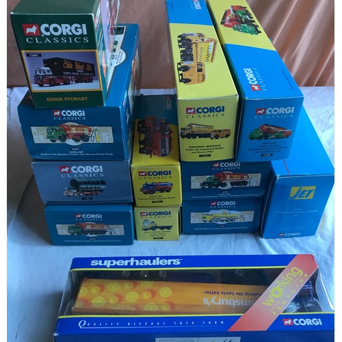 480 - Corgi diecast model trucks and tanker lorries, 12 assorted models, all boxed, Classics, Limited Edit... 