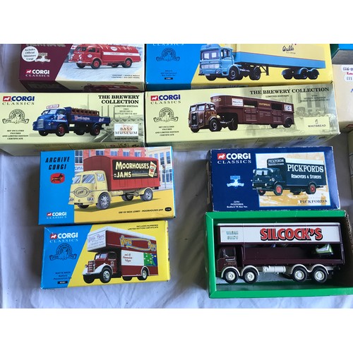 481 - Corgi model trucks, Classics, heritage and Archive models. 16 assorted models, boxed, one without bo... 