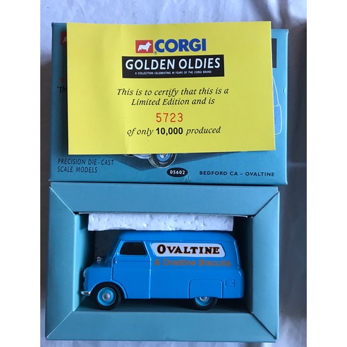 484 - Corgi Golden Oldies. Limited Edition Bedford C A Ovaltine 05602 and Thames Trader Slumberland 30301 ... 