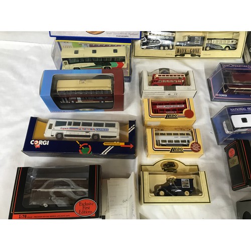 488 - Collection of diecast buses of various models and makes, EFE Corgi, Lledo and Days Gone, 22 assorted... 