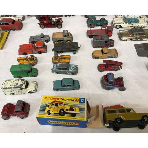 494 - Diecast metal Corgi, Dinky and Lesney collection, all playworn, 36 
assorted models, plus spare part... 