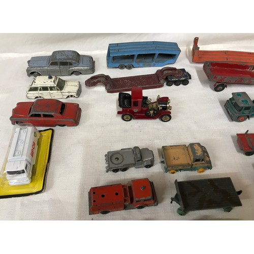 494 - Diecast metal Corgi, Dinky and Lesney collection, all playworn, 36 
assorted models, plus spare part... 