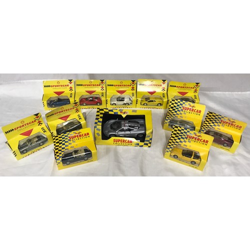 496 - Diecast model cars selection to include shell sports cars collection x 7 and Maisto Supercar collect... 