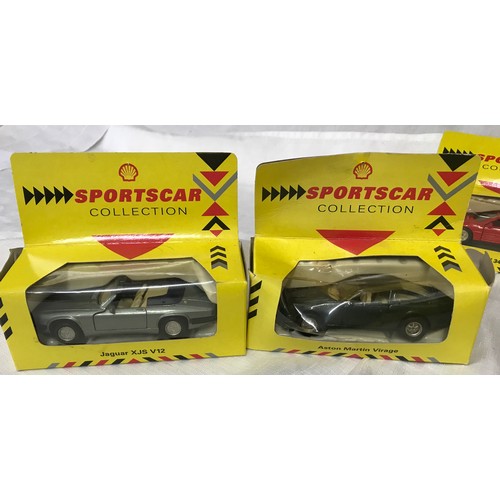 496 - Diecast model cars selection to include shell sports cars collection x 7 and Maisto Supercar collect... 