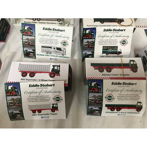 497 - Atlas Editions Eddie Stobart diecast model vehicles collection of 19 boxed various vehicles and a Ed... 