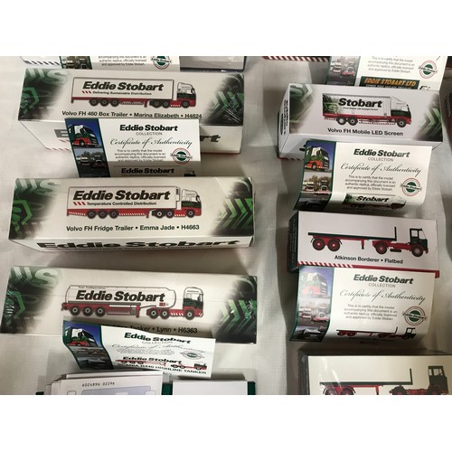 497 - Atlas Editions Eddie Stobart diecast model vehicles collection of 19 boxed various vehicles and a Ed... 