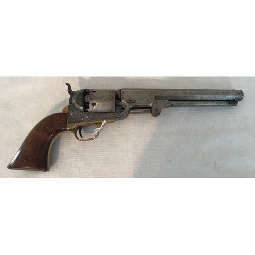 673 - A fine example of the famous Colt Navy percussion revolver, bears the same serial number on all part... 