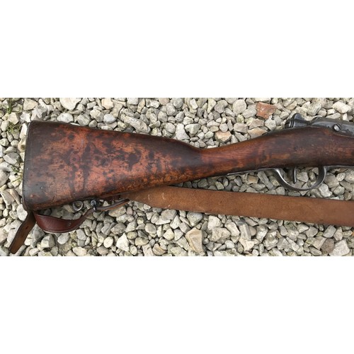 691 - A bolt action rifle, manufacturer D' Armes. St Etienne C1874, serial No: 94062, the calibre believed... 