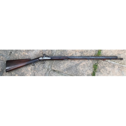 694 - Single barrel percussion shotgun by Holland, barrel length 30'', C1880's.