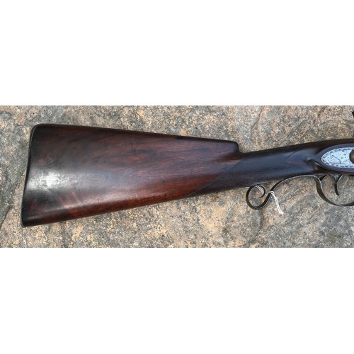 694 - Single barrel percussion shotgun by Holland, barrel length 30'', C1880's.