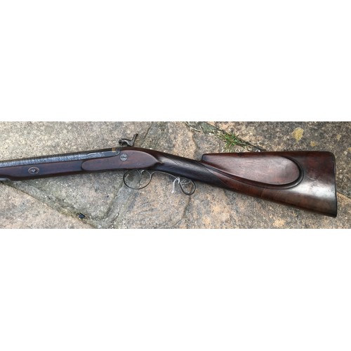 694 - Single barrel percussion shotgun by Holland, barrel length 30'', C1880's.