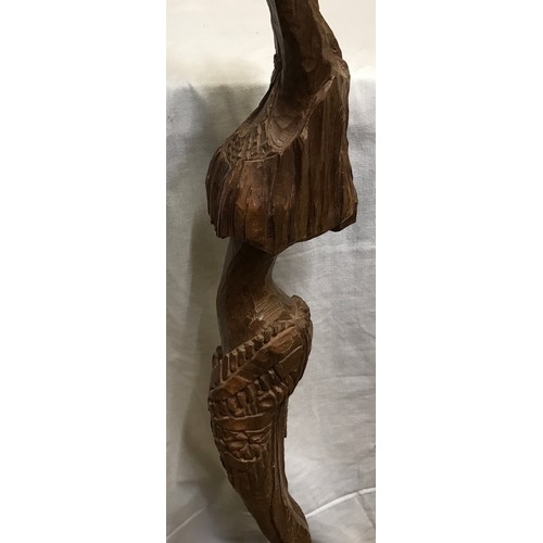 463 - African carved wooden female figure from the Kumasi region 99cms h.