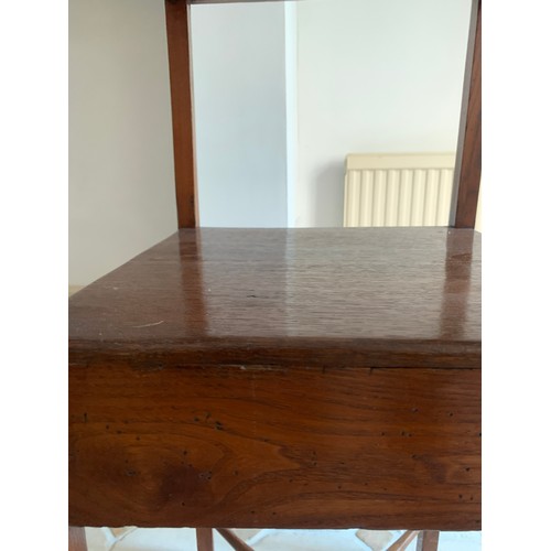 1245 - A 19thC oak washstand with drawer to front. 77 h x 33cm w.